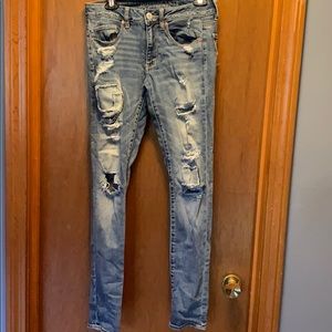 American eagle ripped skinny jeans